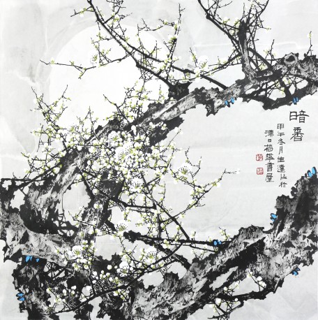 01、《暗香》  纸本彩墨 68×68cm