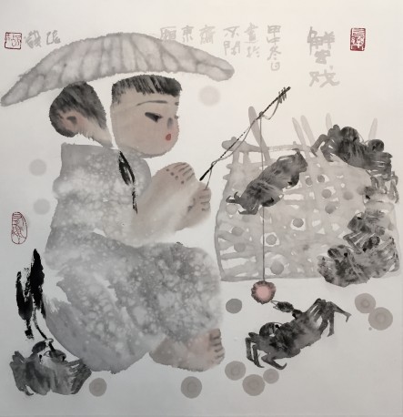 蟹戏68CM X68CM