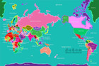 世界地图Carte des émotions anglais               