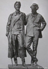A.P.契诃夫和I.I.列维坦。莫斯科纪念碑项目雕塑群（方案）